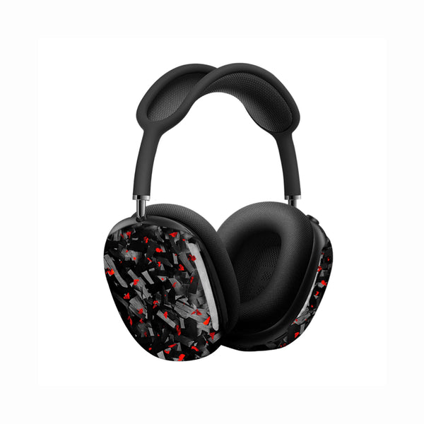 Apple AirPods Max | Red Flake Forged Carbon Fiber Case