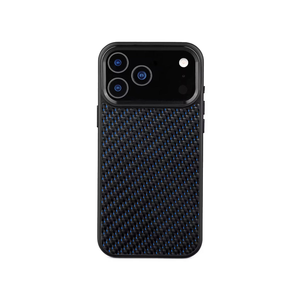Ultra Thin Magnetic Carbon Fiber iPhone Case - Blue 3K Twill