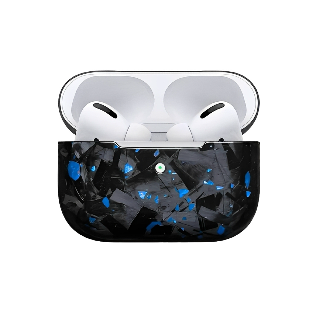 Forged Carbon Fiber AirPods Case Blue