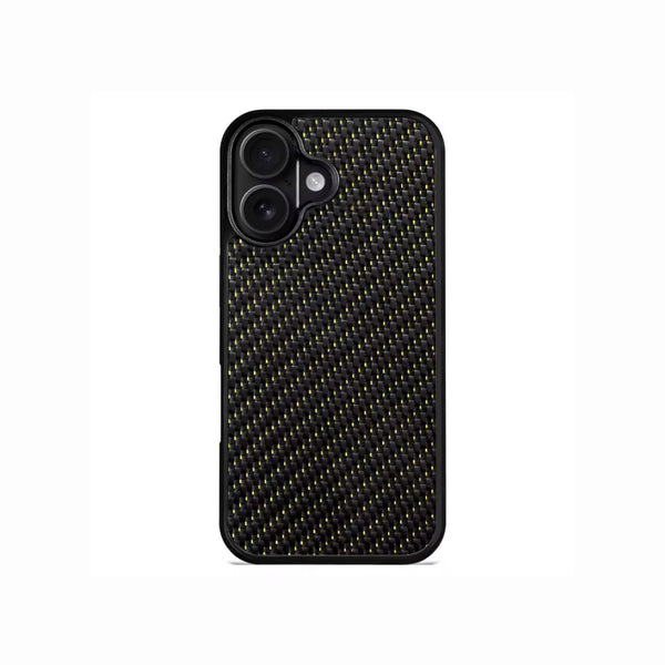Ultra Thin Magnetic Carbon Fiber iPhone Case - Yellow 3K Twill