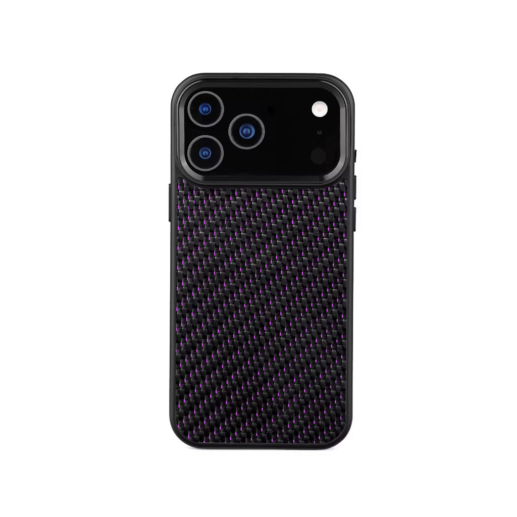 Ultra Thin Magnetic Carbon Fiber iPhone Case - Purple 3K Twill