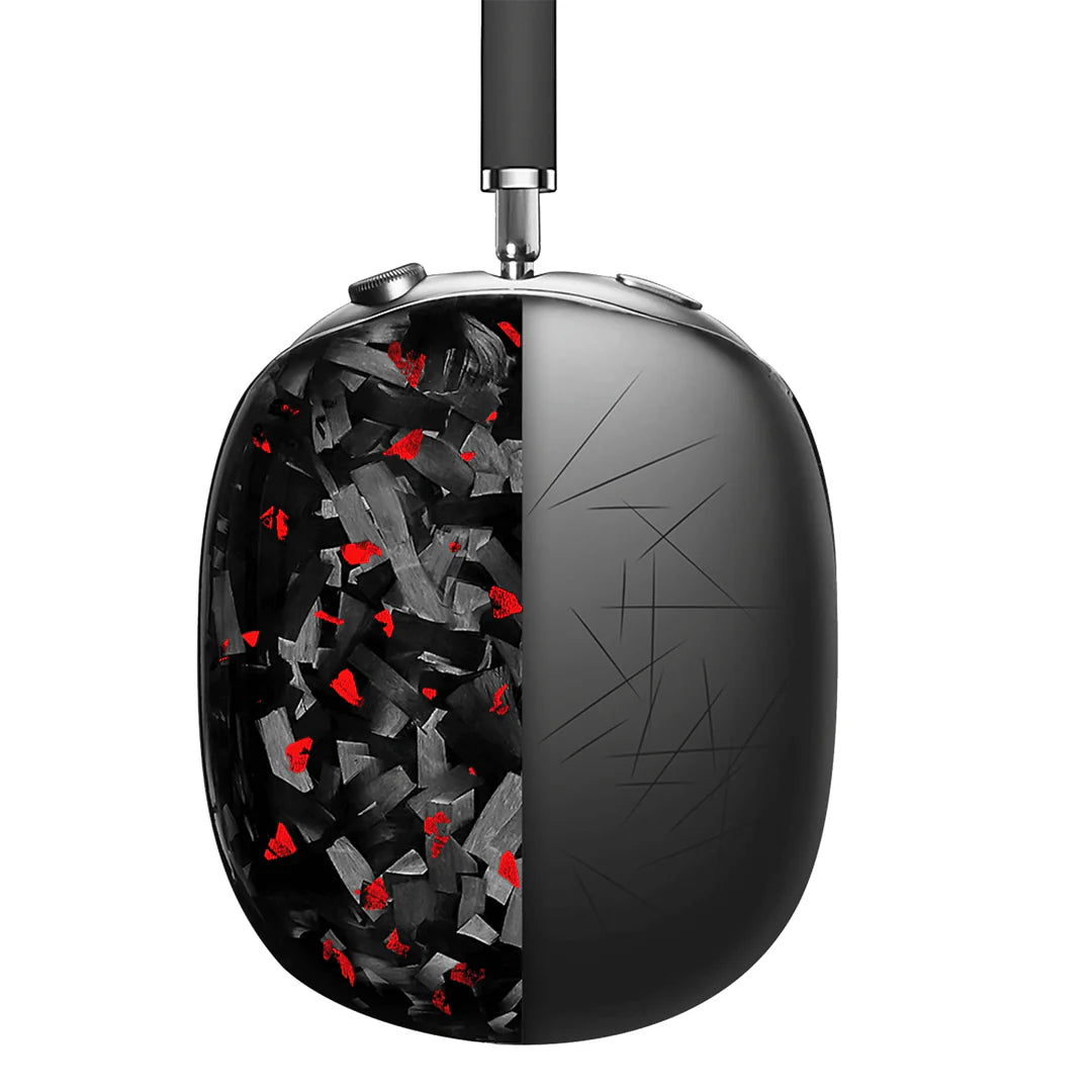 Apple AirPods Max | Red Flake Forged Carbon Fiber Case