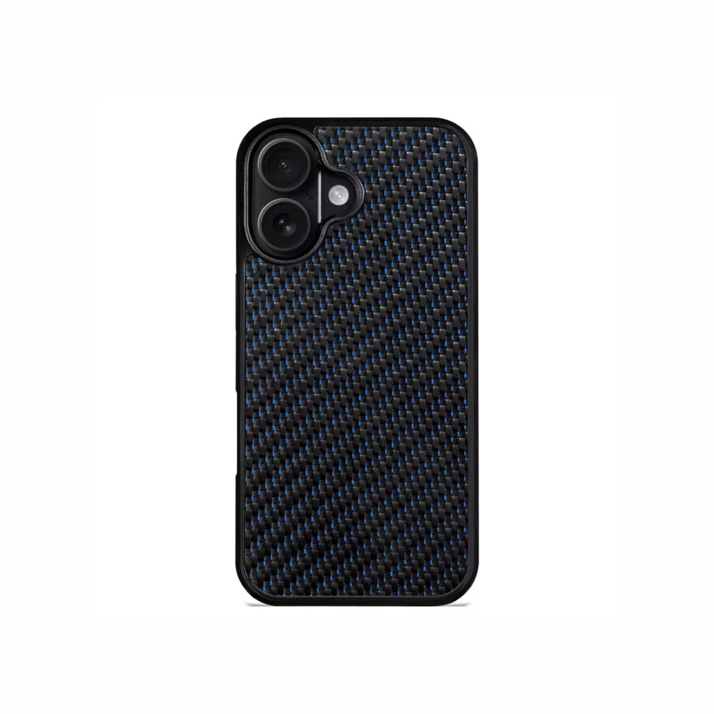 Ultra Thin Magnetic Carbon Fiber iPhone Case - Blue 3K Twill