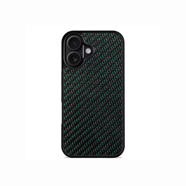 Ultra Thin Magnetic Carbon Fiber iPhone Case - Green 3K Twill