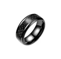 Real Carbon Fibre Ring | Black Stainless Steel