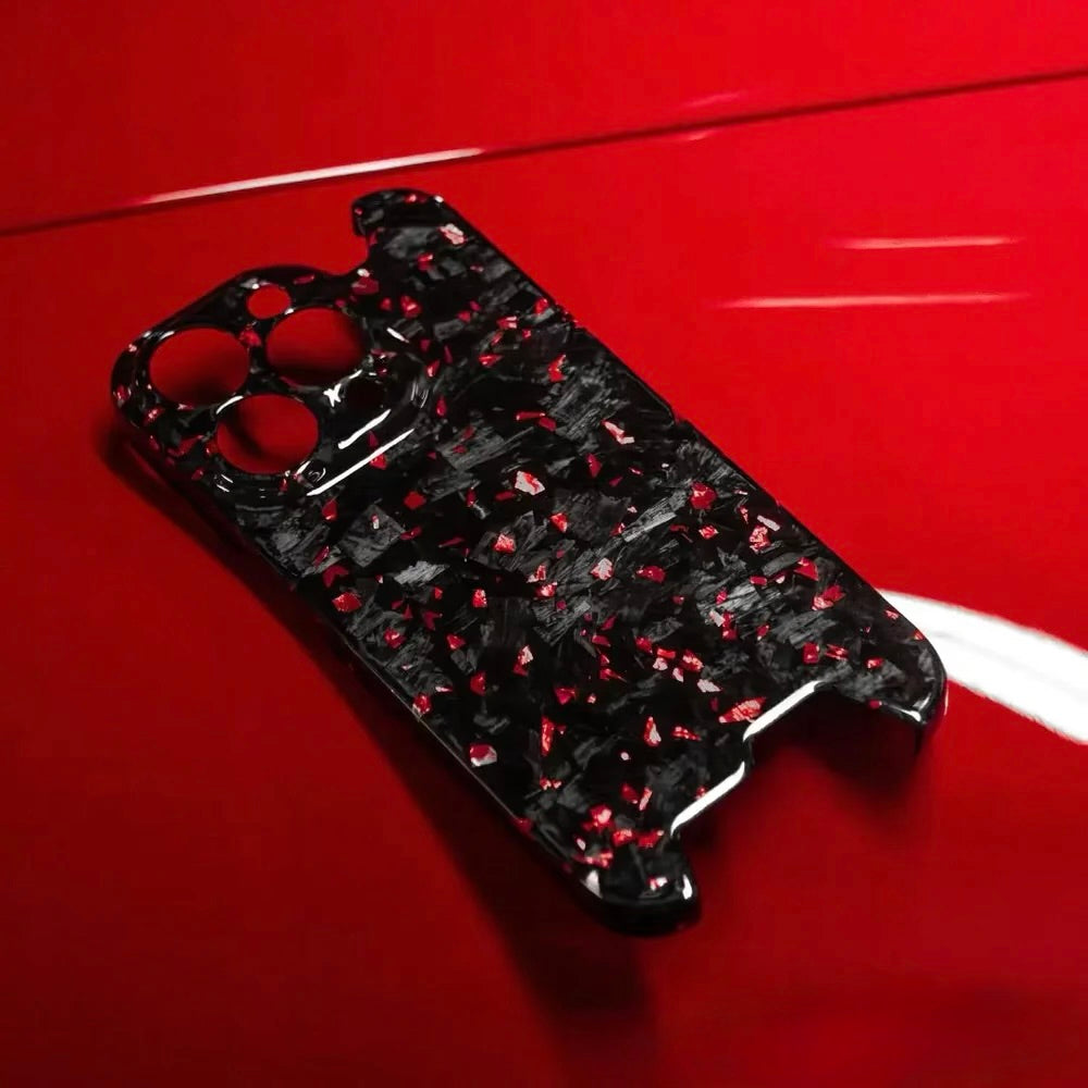 Forged Carbon Fiber iPhone Case V3 - Red