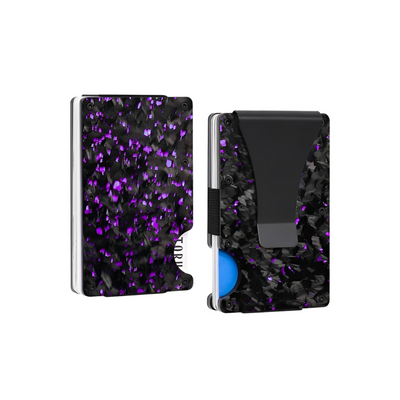 Forged Carbon Fiber Wallet Purple - RFID Blocking